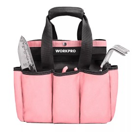 WORKPRO Garden Bag, Garden Tool Tote Storage Bag with 8 Pockets Polyester NEW