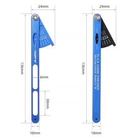SANTUO Bike Chain Tool, Park Tools Chain Wear Indicator, Multi-Tool Ring Measurement Tool, MTB, Park Tool Accurate Measurement, Durable Aluminum Alloy, for Routine Maintenance