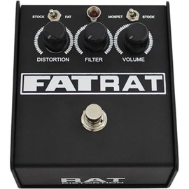 Pro Co FATRAT Distortion/Fuzz/Overdrive Effects Pedal w/Selectable MOSFET Clipping and Thick Boost Distortion & 1 FREE StageMASTER SEGLL-06 6"" Right Angle to Right Angle Patch Cable, Black