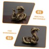 CORHAD Zodiac Snake Tea Table Ornament Sturdy Brass Statue for
