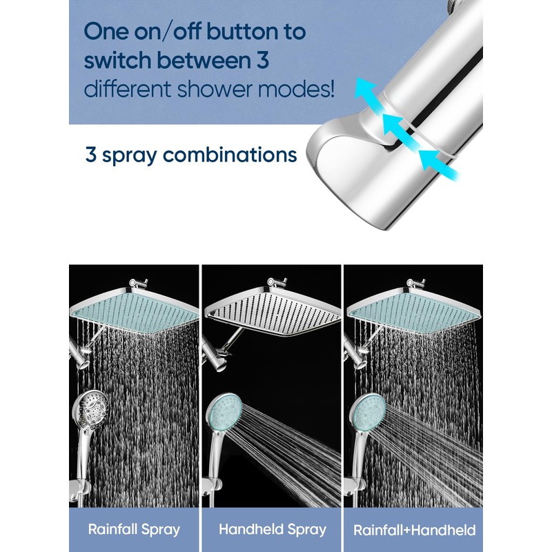 Heemli 12 Inch Rain Shower Head - High Pressure Shower