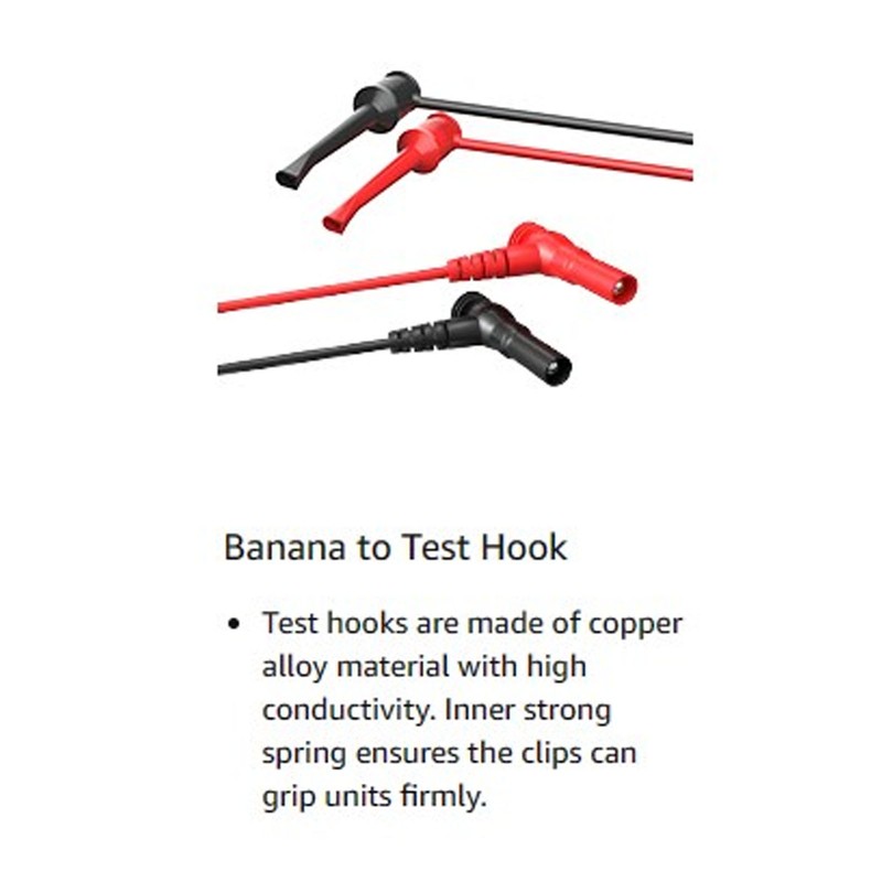 25Pcs Multimeter Test Cable Kit Probe Line Wire Hook Crocodile