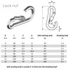 Pack of 2 - Carabiner snap hook with safety lock