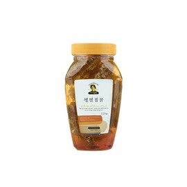 국내산 토종방식 꿀 병 벌집꿀1.2kg(병포장) Domestic Native Method Honey Jar Honeycomb Honey 1.2kg (Jar Packaging)