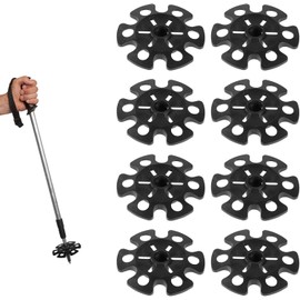 Walking Ski Pole Basket 8pcs Trekking Pole Tips Replacement - Pole Basket for Hiking Poles, Walking Sticks, Trekking Poles | Rubber Tip for Walking Sticks Hiking Trekking Poles Boot Tips Pole Basket