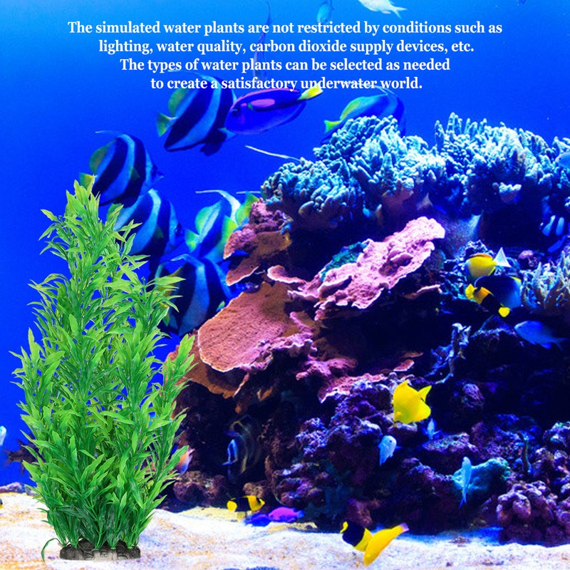 Aquarium Decoration Artificial Water Plants for Fish Tank Landscape Green