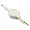 Unbranded/Generic 5 White Retractable 3.5mm AUX Auxiliary Cable Cord for