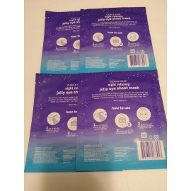 Clean and Clear FOUR PACK Clean and Clear Night Relaxing Jelly Eye Sheet Mask W/ Seaweed Extract