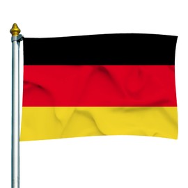 DELAYNOMORE77 Germany National Flag Polyester Fiber 3x5 Feet Bright Colors And Anti-ultraviolet Fade Indoor Outdoor Banner