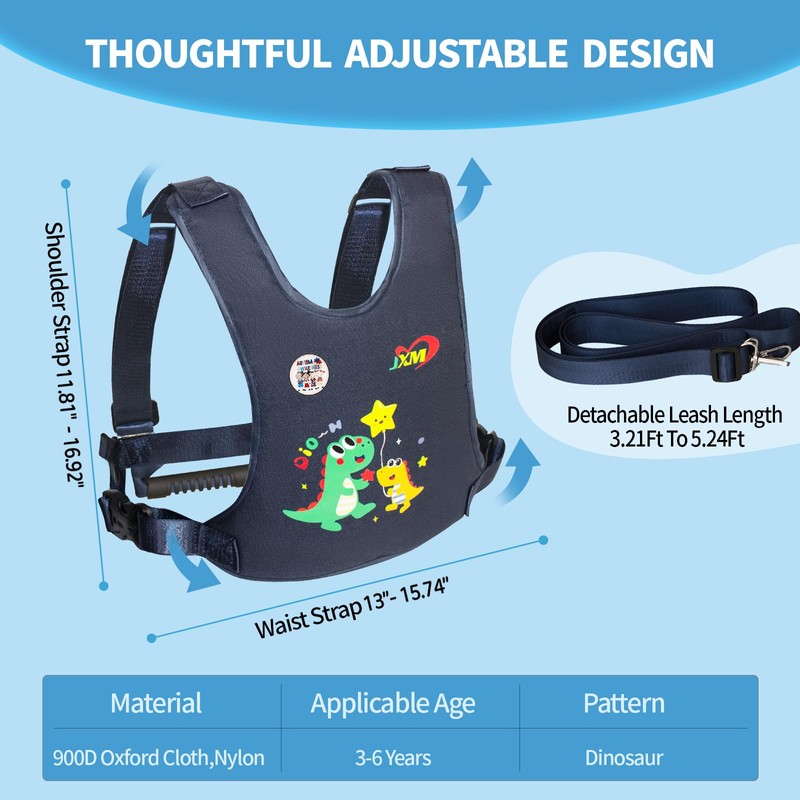 JXM Safety Harness for Active Childs with Quick Grab Handle,