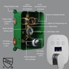 WHSHOWER Chrome Shower Mixer Valve Pressure Balance Trim Kit LCD