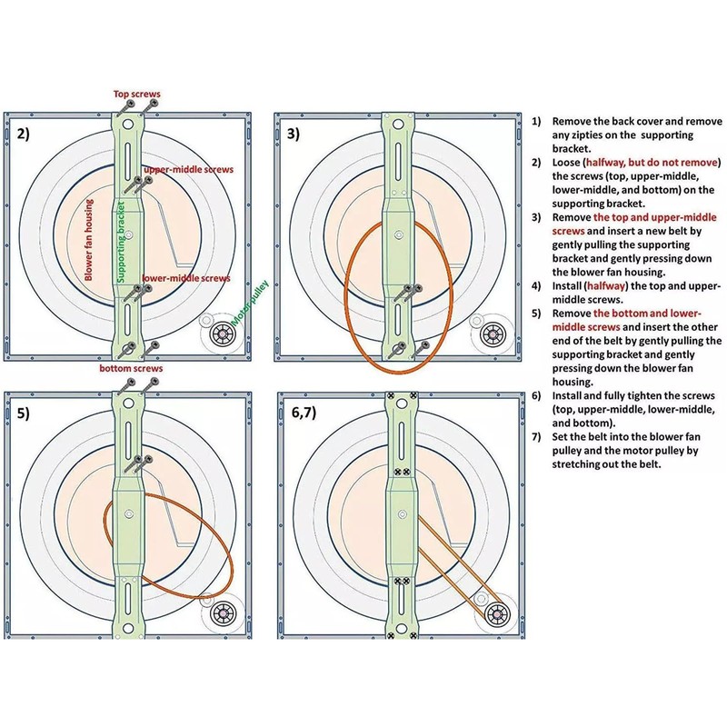 Seamless Portable Dryer Blower Fan Belt Replacement for Haier HLP140E