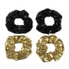 4 Pcs Sequin Hair Scrunchie Hair Bobbles Metallic Elastics Ponytail