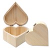 Csirnto Pack of 2 Small Wooden Boxes, Unpainted Wooden Box,