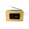 Atlanta Digital-Wecker LED Anzeige mit Radio-Funktion Temperaturanzeige Bambus Gehäuse -