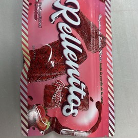 Strawberry flavored rellenitos in chamoy