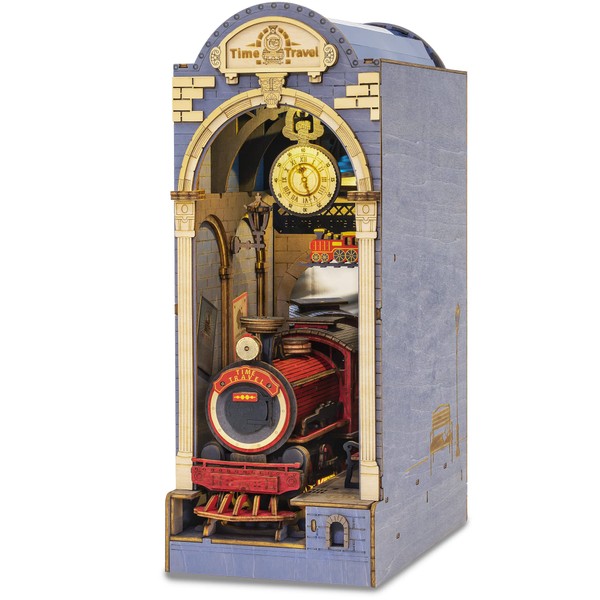 Robotime 3D Wood Puzzle DIY Wooden Book Nook Kit Book