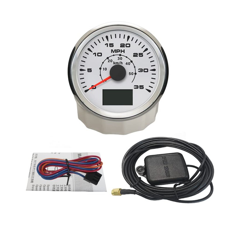 ELING Marine Auto GPS Speedometer Speedo Velometer 0-35MPH 0-55KM/H Odometer