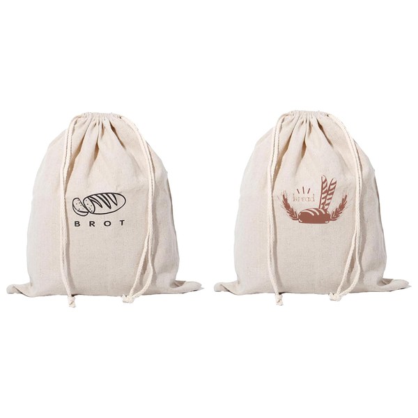 Bread Bags, 2 Linen Bags for Bread, Bread Bag for