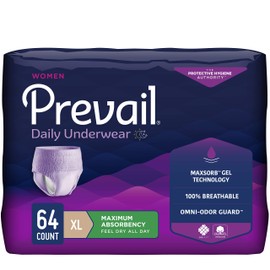 Prevail Prevail Proven | X-Large Pull-Up | Women??s Incontinence Protective Underwear | Maximum Absorbency | 64 Count