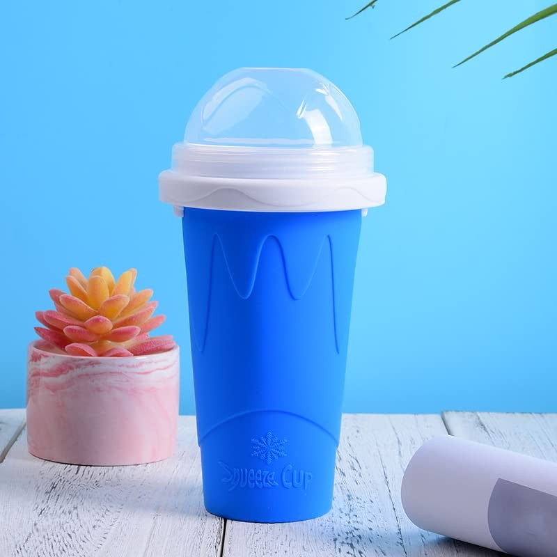WALLBIG Slushie Maker Cup,2PCS Magic Slushy Maker Squeeze Cup,Portable Smoothie