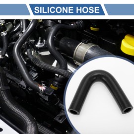 A ABSOPRO 1 Stück 19mm/0,75" ID 102mm/4,02" Länge 135 Grad Schwarzer Autosilikonschlauch Kühlmittelschlauch Universal