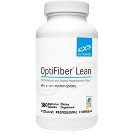 XYMOGEN XYMOGEN OptiFiber Lean, Daily Fiber Supplement Pills - 100% Natural Soluble Propolmannan Dietary Fiber - Support Digestion, Satiety & Regularity - Serves as a Prebiotic (120 Capsules)