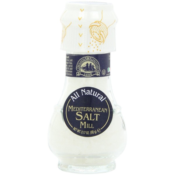 Drogheria & Alimentari All Natural Spice Grinder Mediterranean Salt, 3.17 Ounce Jars (Pack of 3)