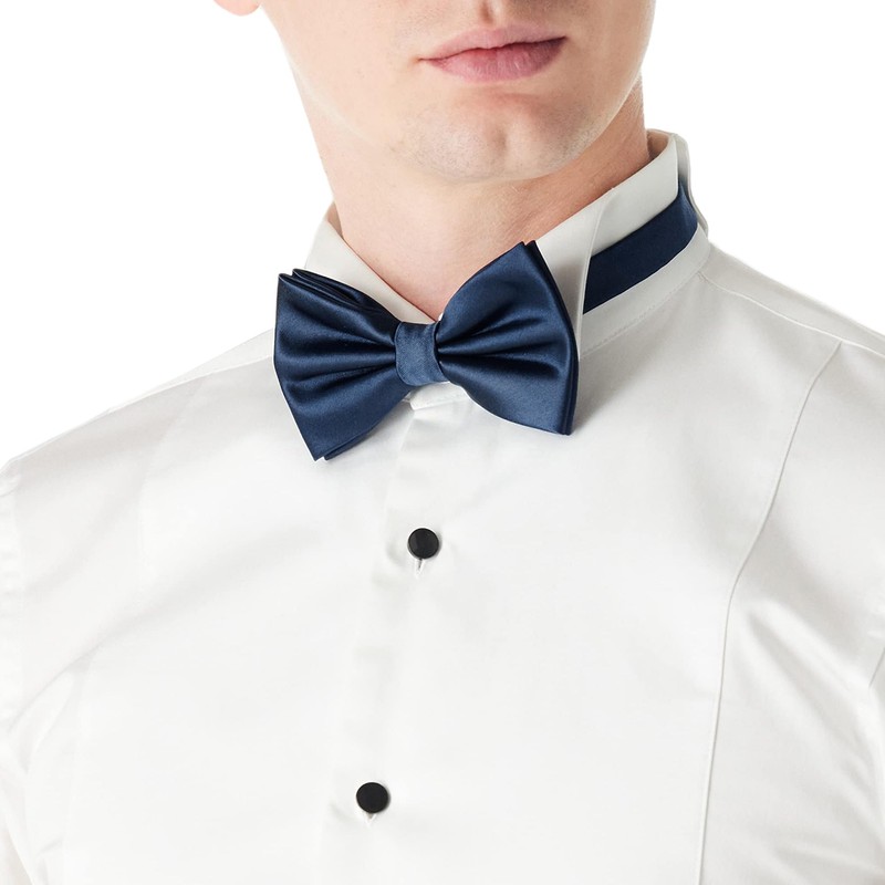 DonDon Men's Handmade Silk Look Bow Tie 12 x 6