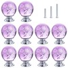 IEIK 10 PCS Crystal Cabinet Knobs Round Glass Bubbles Dresser
