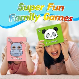 26 Pcs Alphabet Letter ABC Flash Cards,Animal Mask,Alphabet Learning Toys,Educational Toys for  Learning Activities Birthday Party Flashcard