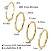 MDFUN 4 Pcs 18K Yellow Gold Plated Stainless Steel Stackable