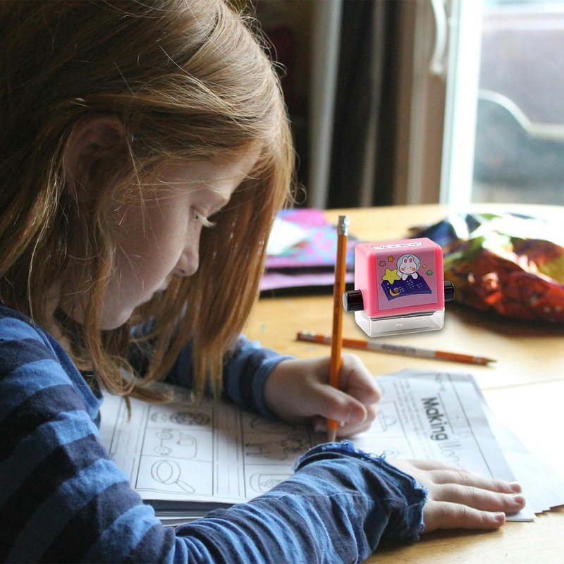 Luckious 2Pcs Roller Digital Teaching Stamp - Reusable Math Educational