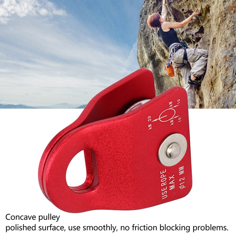 20KN Climbing Pulley Aluminum Mg Alloy Downhill Side Plate Single