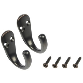 Dorman Hardware 4-1760 Two Coat Hooks Small Single, Bronze