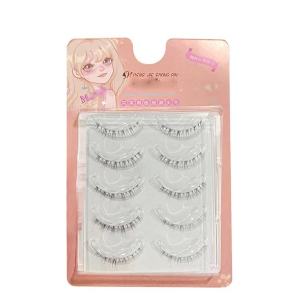 Bookwarm 5 Pairs Bottom Eyelashes, Natural Popular, Soft Core, Ultra