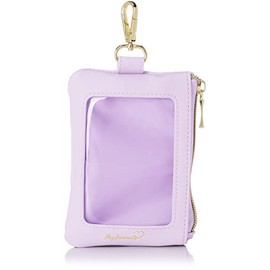 Pseg act0004 Pass Case, Commuter Holder, Card Case, Commuter Holder, Hook, IC Card Goods, Trading Card, Pass Pouch with Clear Window, lavender