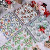 Vnaaem 3D Christmas Wrapping Paper Silver Snowflake and Candy Cane