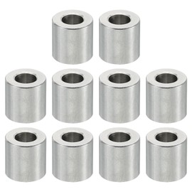 PATIKIL M5 Stainless Steel Spacers, 10 Pcs Metal Spacers Stainless Steel 5.2mm ID x 10mm OD x 10mm L Stainless Steel Spacer Screw Standoff Round for 1/5inch or M5 Screw Bolts