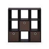 Furinno Simplistic 9-Cube Organizer, Dark Walnut