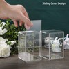 JuxYes 2 Pack Clear Acrylic Display Case Box, Acrylic Display