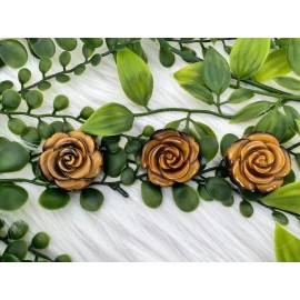 Tiger's eye rose - tiger's eye flower - yellow tiger's eye flower - 1.2"