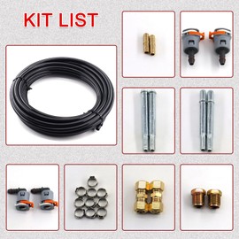 3/8 Fuel Line Repair Kit 3/8 in (10mm), Nylon Fuel Line Replacement Kit 23 Pack FLK-38