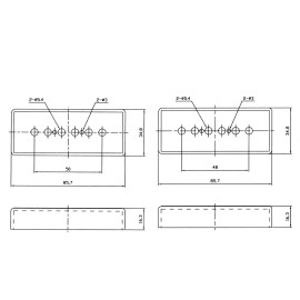 Black Dog Music P90 Soapbar Guitar Pickup Covers Black, White or Ivory 48mm & 50mm Pole Spacings - Black, 50mm (single)