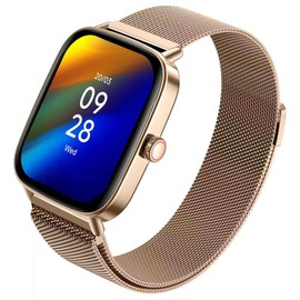 J-CD Smart Watch for Women, 1.85 inch Large Screen, Support Make Voice/Bluetooth/Sports Mode, Fitness Trackers/Heart Rate/Calories/Sleep Monitor, Compatible with Android/iOS, IP68 Waterproof