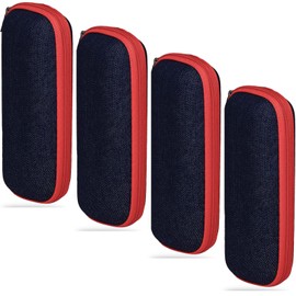 WONAVEHY Glasses Case, Unisex Hard Glasses Case, Glasses Case for Men and Women, Pack of 4, red