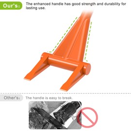 Dolibest 48'' Demo Bar 2-Tine Wrecking Bar, Heavy Duty Pallet Buster with Handle, All-Steel Handle Wrecking Pry Bar, Deck Board Removal Efficient and Effortless for Renovation and Construction