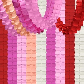 Pink-Red Valentines-Day Party-Decorations Garland Banner - Four-Leaf Clover Streamers Hanging Birthday Decor Wedding Baby Bridal Shower Girl Home Party Backdrop Engagement Bachelorette Garsellen