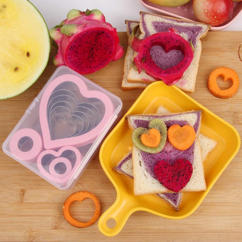 BakingWorld Heart Cookie Cutter Set,9 Piece Heart Shapes Stainless Steel
