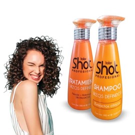 Kit Kolor Shot Rizos Definidos Tratamiento + Shampoo Sin Parabenos, Hidrata, Define y Revitaliza Rizos y Ondas, Ideal para Cabello Maltratado, Rizado o con Permanente